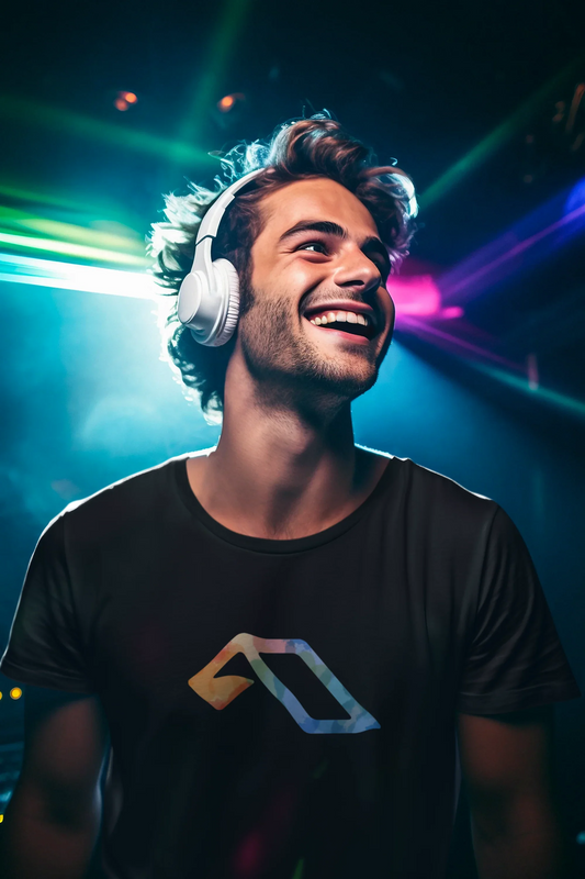 'Anjuna Multicoloured Logo' Unisex Cotton T-shirt