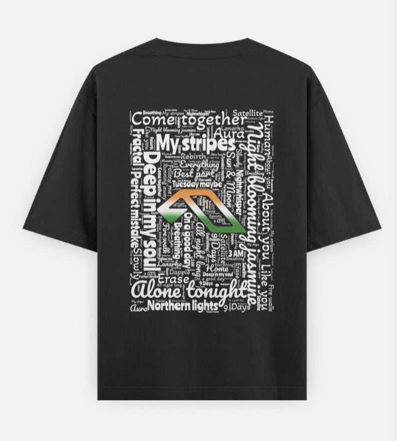 'Anjuna Family India Wordcloud' Unisex Cotton T-shirt