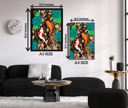 'Koi Pond’ Framed Wall Art