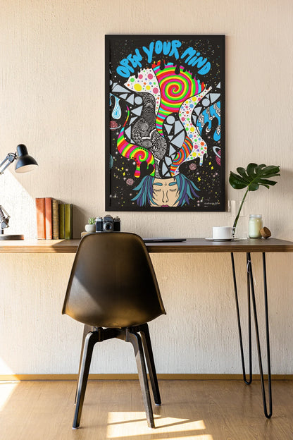 ‘Open your mind’ Framed Wall Art