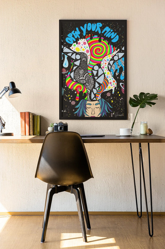‘Open your mind’ Framed Wall Art