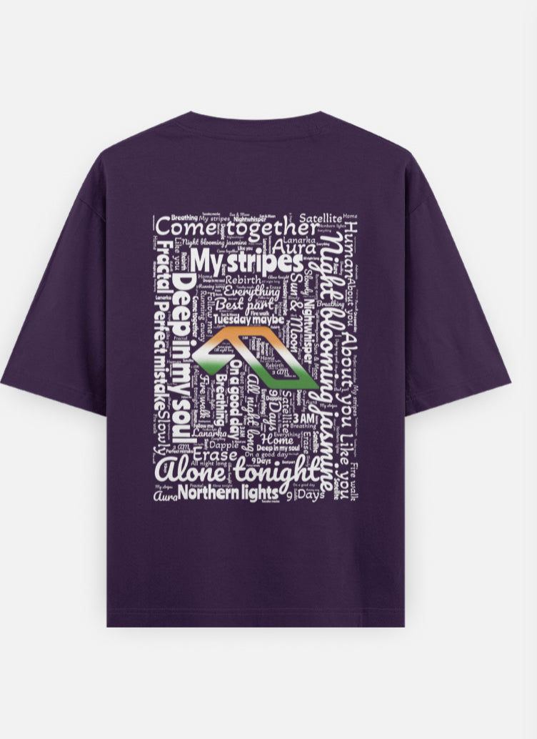 'Anjuna Family India Wordcloud' Unisex Cotton T-shirt