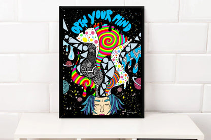 ‘Open your mind’ Framed Wall Art