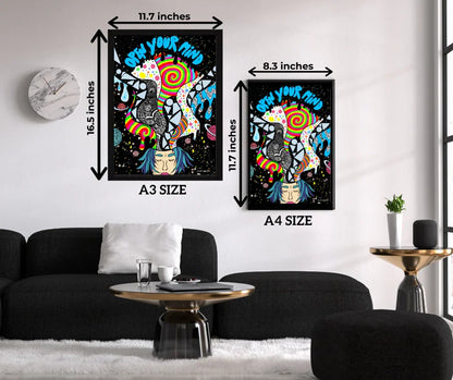 ‘Open your mind’ Framed Wall Art