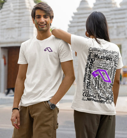 'Anjuna Music Wordcloud' Unisex Cotton T-shirt