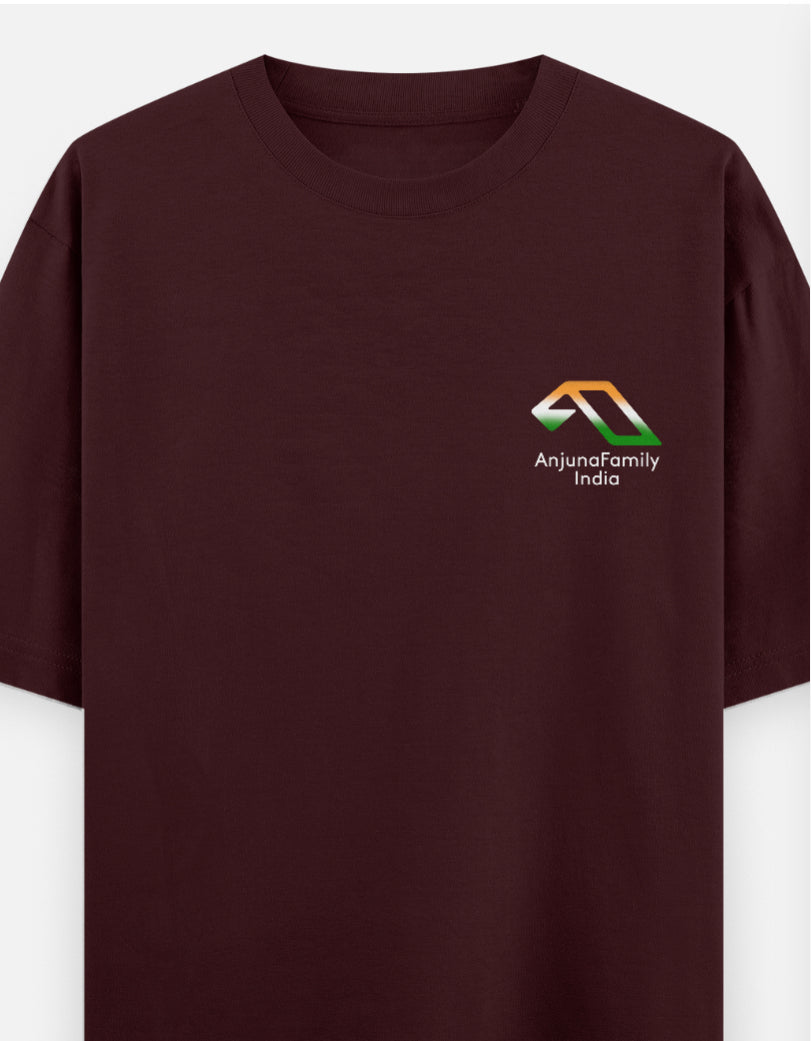 'Anjuna Family India Wordcloud' Unisex Cotton T-shirt