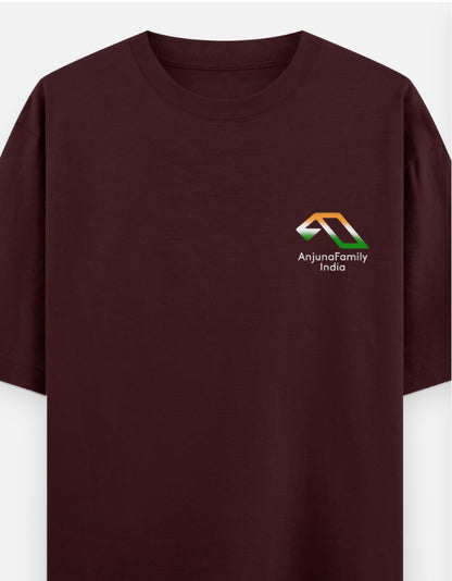 'Anjuna Family India Wordcloud' Unisex Cotton T-shirt