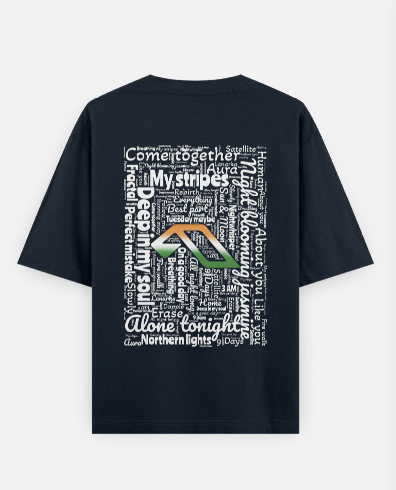'Anjuna Family India Wordcloud' Unisex Cotton T-shirt