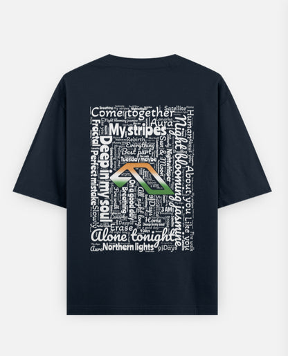 'Anjuna Family India Wordcloud' Unisex Cotton T-shirt