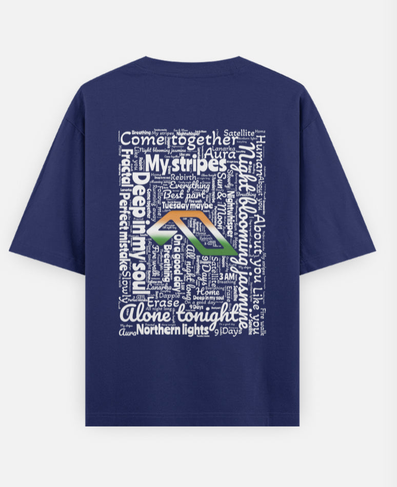 'Anjuna Family India Wordcloud' Unisex Cotton T-shirt