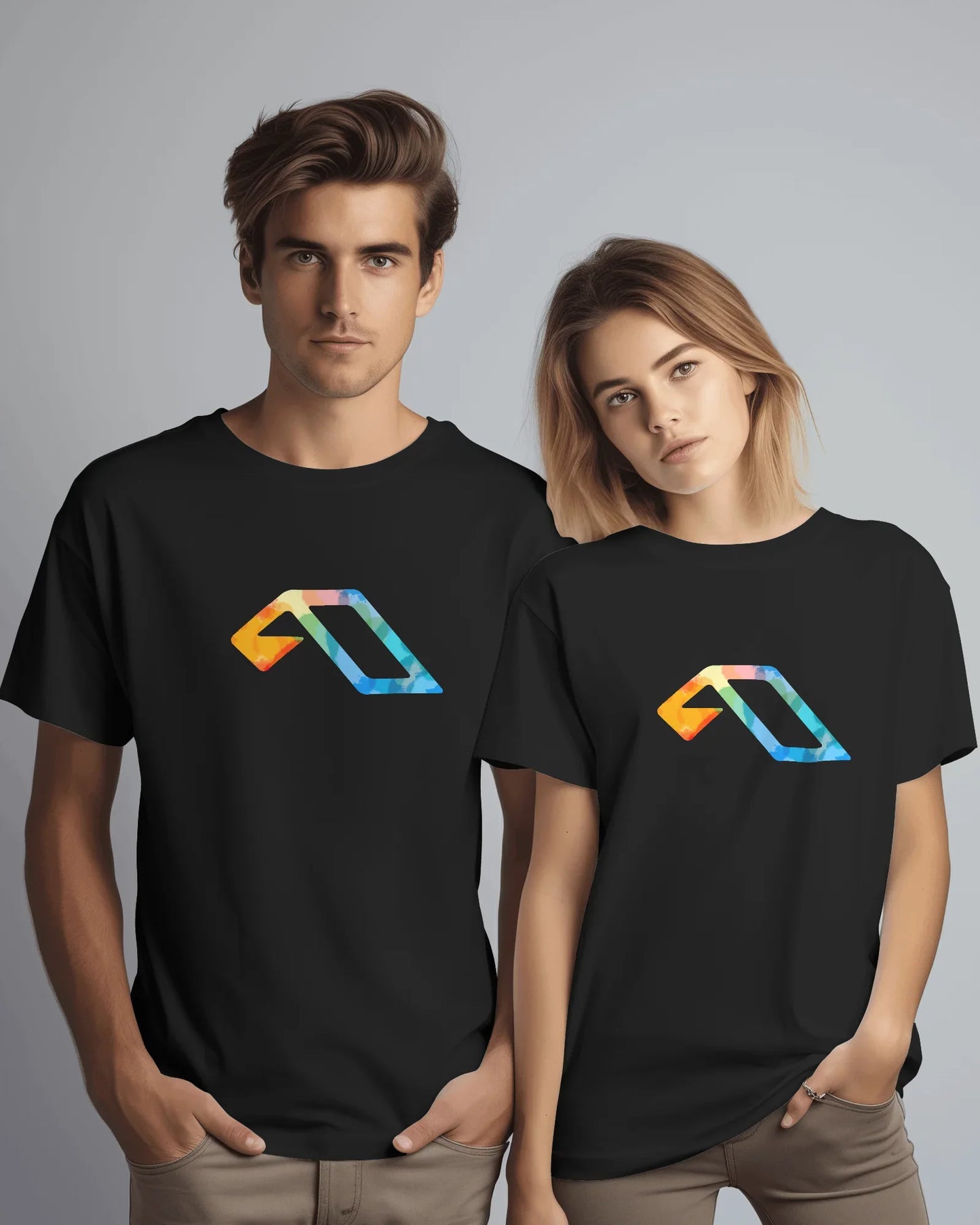 'Anjuna Multicoloured Logo' Unisex Cotton T-shirt