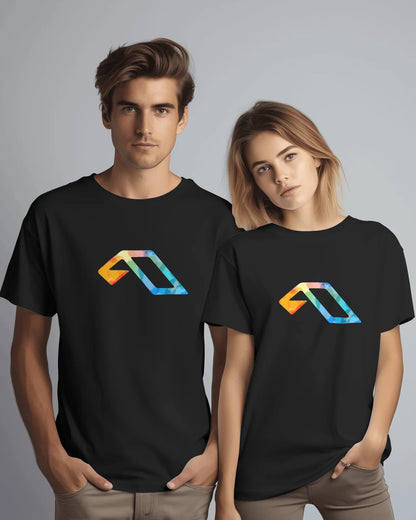 'Anjuna Multicoloured Logo' Unisex Cotton T-shirt