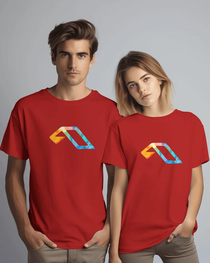 'Anjuna Multicoloured Logo' Unisex Cotton T-shirt