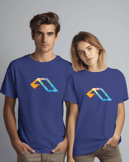 'Anjuna Multicoloured Logo' Unisex Cotton T-shirt