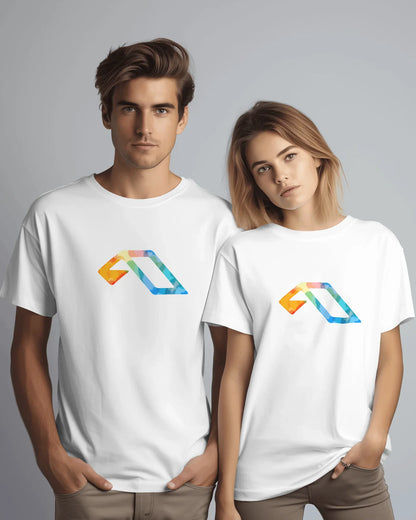 'Anjuna Multicoloured Logo' Unisex Cotton T-shirt