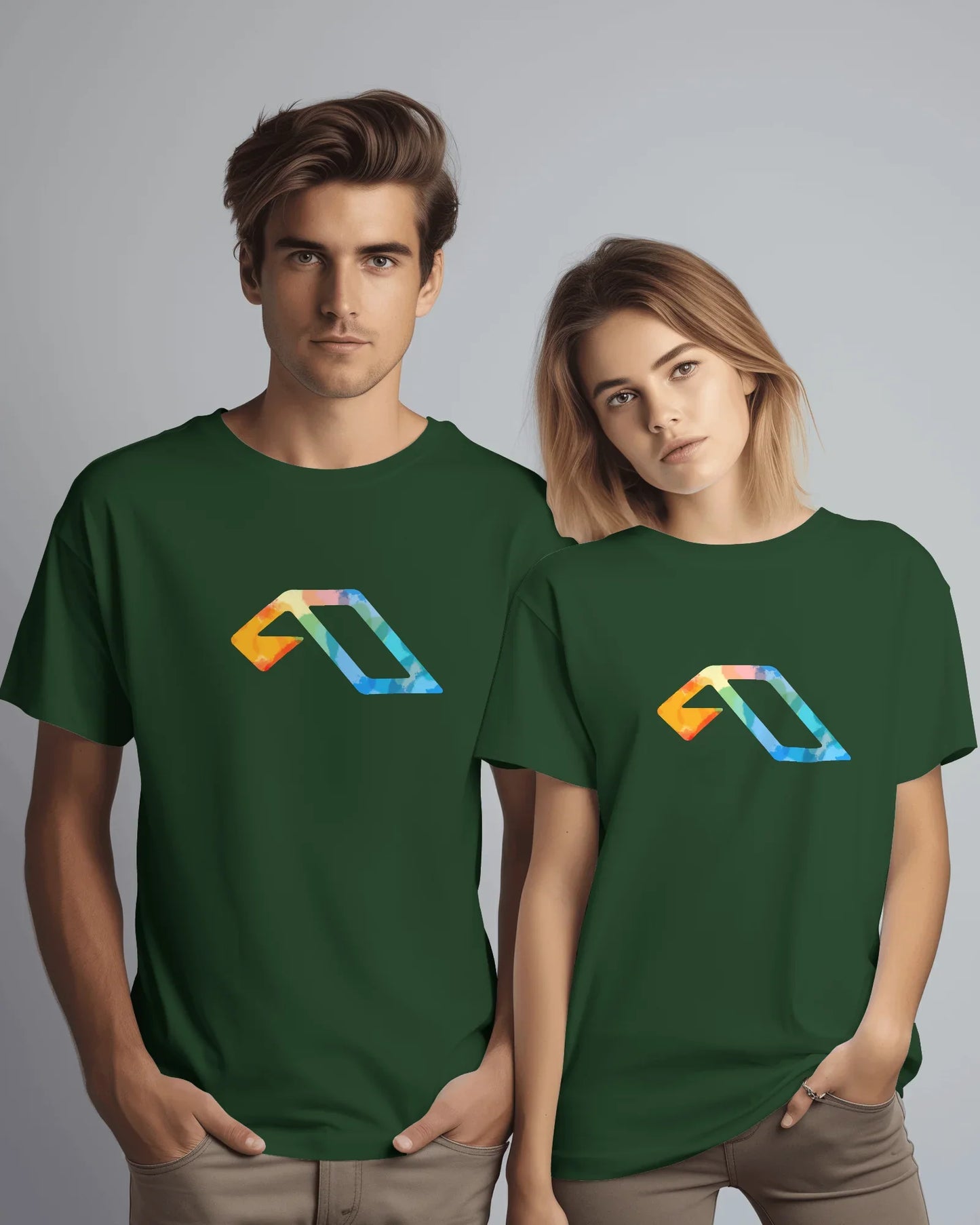 'Anjuna Multicoloured Logo' Unisex Cotton T-shirt