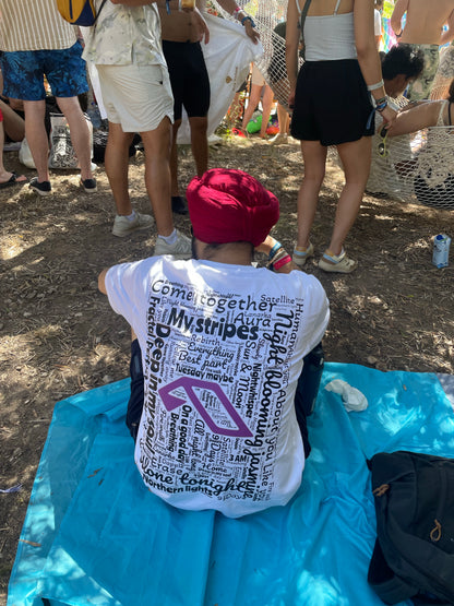 'Anjuna Music Wordcloud' Unisex Cotton T-shirt