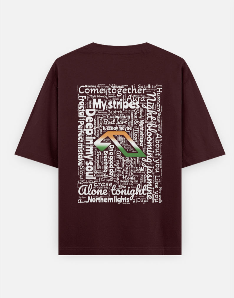'Anjuna Family India Wordcloud' Unisex Cotton T-shirt