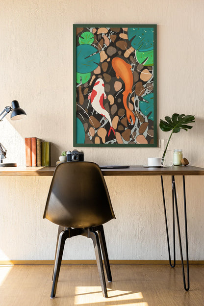 'Koi Pond’ Framed Wall Art