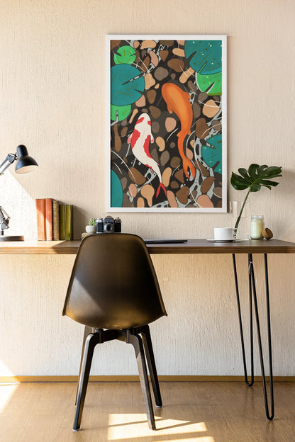 'Koi Pond’ Framed Wall Art