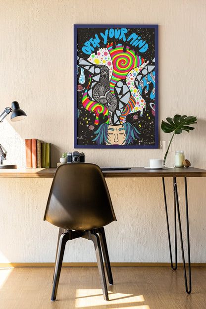 ‘Open your mind’ Framed Wall Art