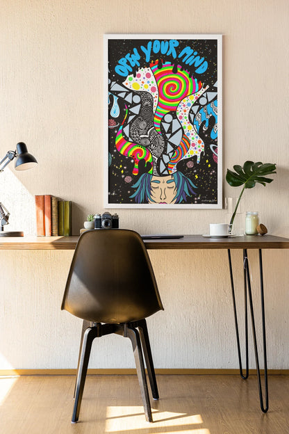‘Open your mind’ Framed Wall Art