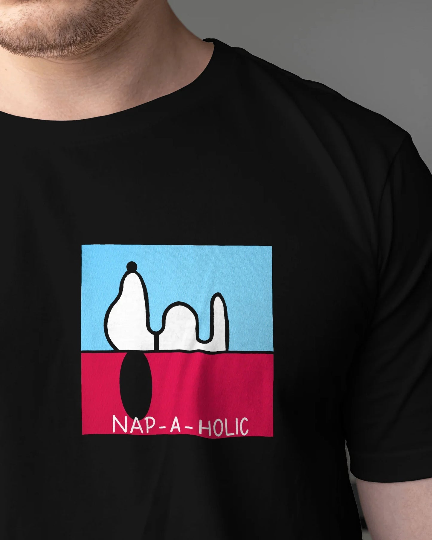 'Nap-a-holic Snoopy' Unisex Cotton T-shirt